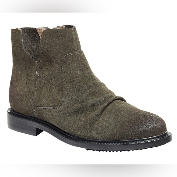 Kelsi Dagger Brooklyn Pine Suede Leather Latch Boots Size 9.5
